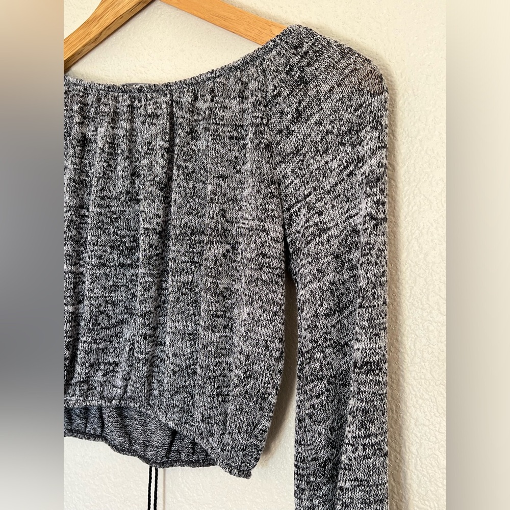 Charlotte Russe | Tassle Long-Sleeve Crop Top - Picture 6 of 6